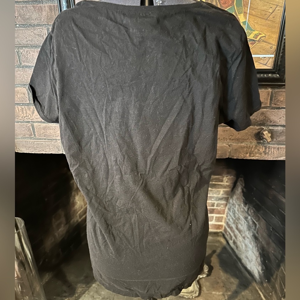 *closet cleanout* Norma Kamali black on black palm tree t shirt l/xl - Picture 3 of 7